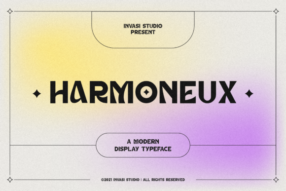 Harmoneux Font: A Modern Display Typeface for Polished Branding