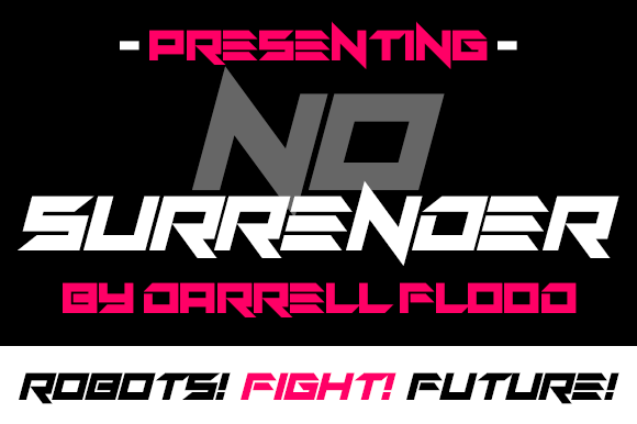 No Surrender: A Bold Display Font for Editorial Design