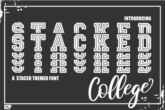 Stacked College Font for Bold Web Design